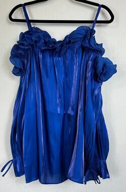 Cato Blue Long Sleeve Blouse Women's 26/28W